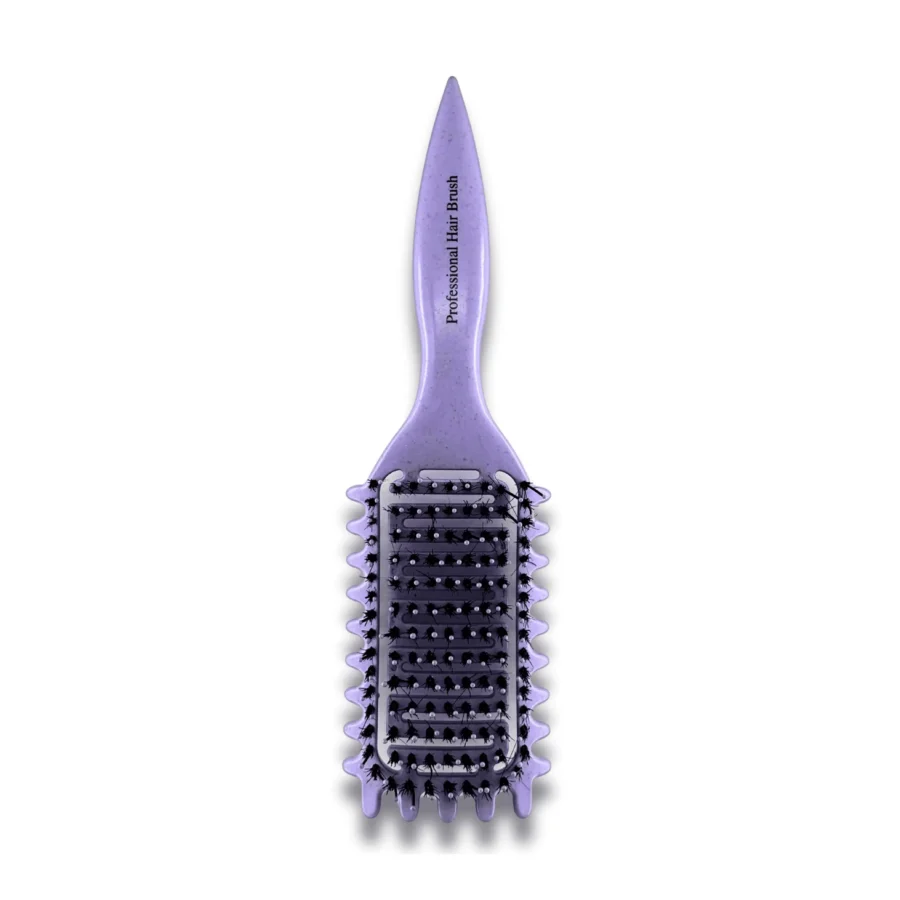 Purple flexible hair brush FHB276 top view