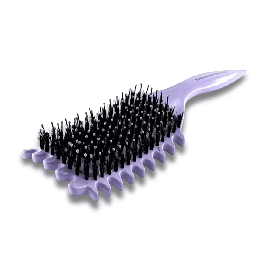 FHB276 purple flexible detangling hair brush for all hair types