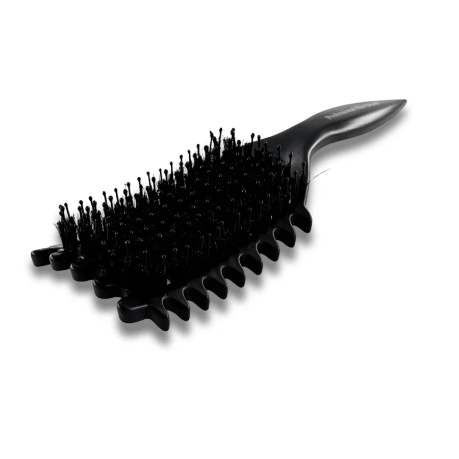 FHB277 beige flexible detangling hair brush for wet and dry hair